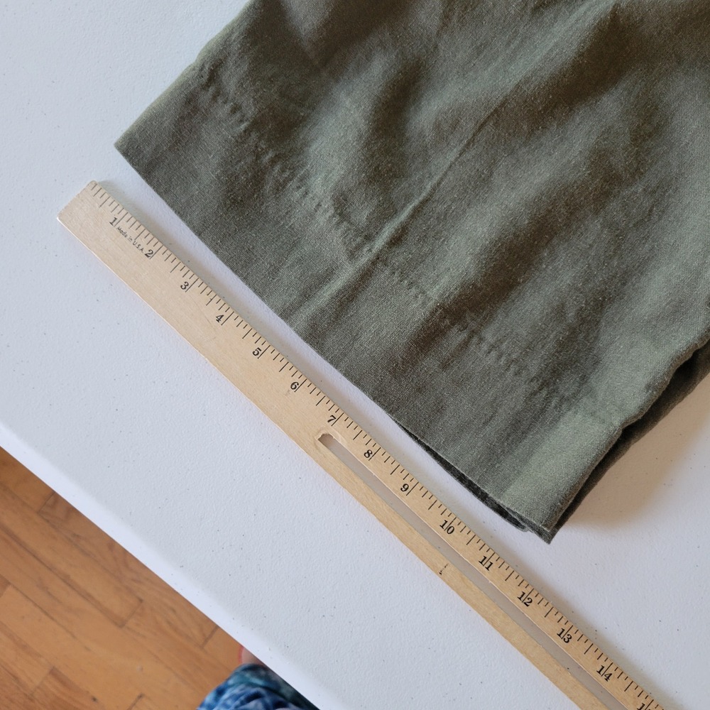 Banana Republic Wide Leg Crop Pants Small Avocado Green Coastal Resort Travel - Picture 9 of 11